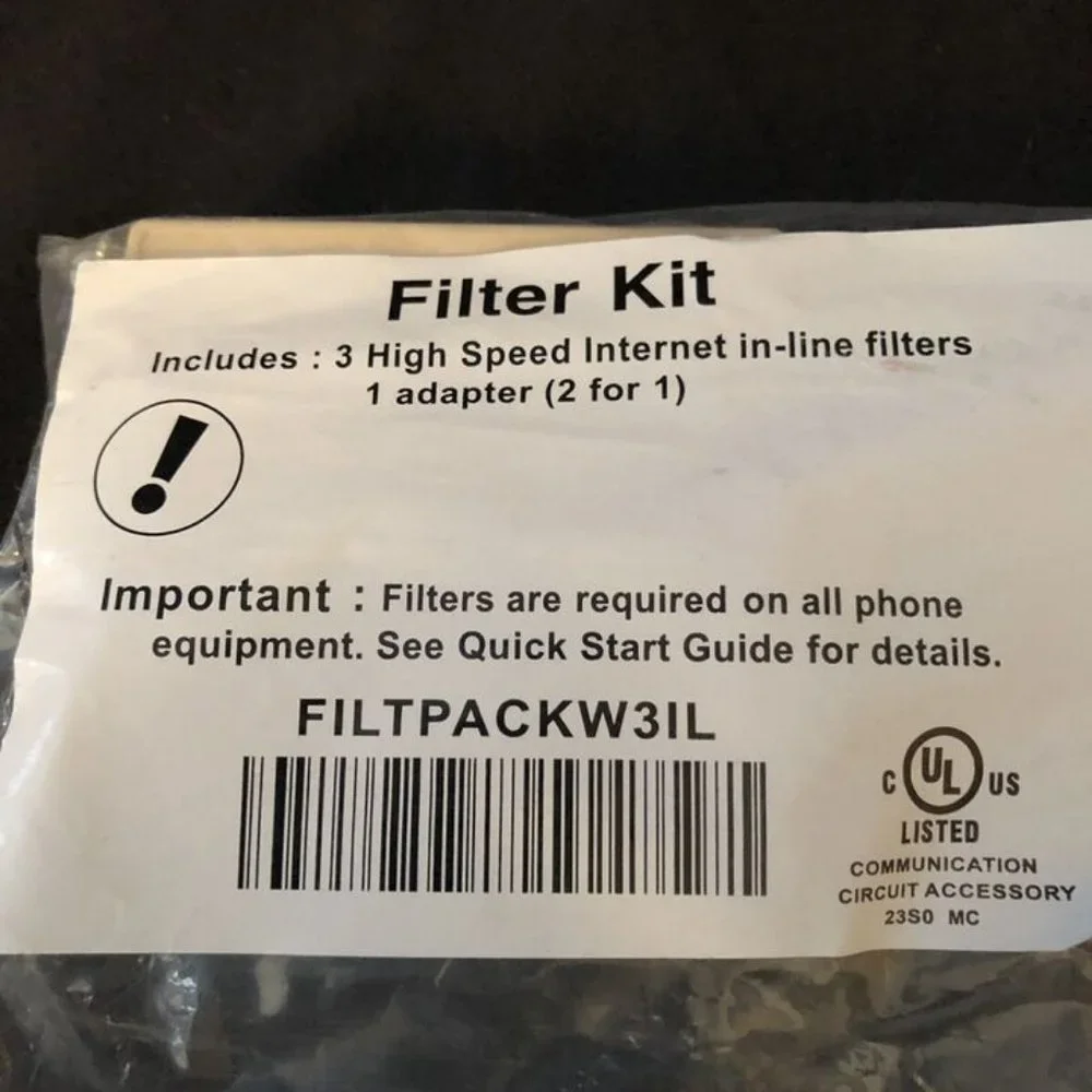 NEW Suttle High‎ Speed Filter Kit - 3 Internet Filters 1 Adapter FILTPACKW3IL
